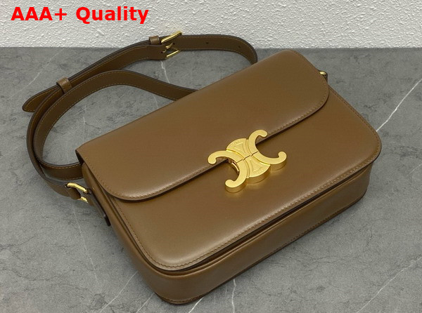 Celine Classique Triomphe Bag in Caramel Shiny Calfskin Replica