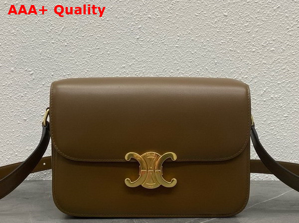 Celine Classique Triomphe Bag in Caramel Shiny Calfskin Replica