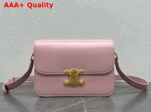 Celine Classique Triomphe Bag in Light Pink Shiny Calfskin Replica