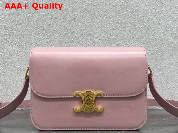 Celine Classique Triomphe Bag in Light Pink Shiny Calfskin Replica
