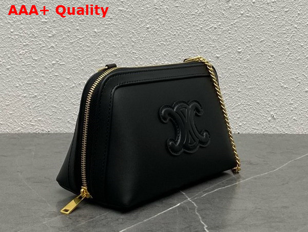 Celine Clutch On Chain Cuir Triomphe in Smooth Calfskin Black Replica