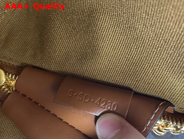 Celine Clutch On Chain in Triomphe Canvas and Lambskin Tan Replica