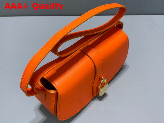 Celine Clutch On Strap in Smooth Calfskin Pop Orange Replica