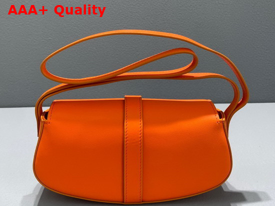 Celine Clutch On Strap in Smooth Calfskin Pop Orange Replica