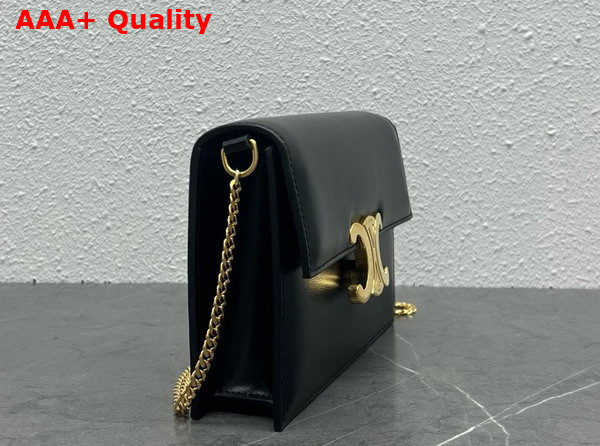 Celine Clutch Soir in Black Shiny Calfskin Replica