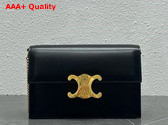 Celine Clutch Soir in Black Shiny Calfskin Replica