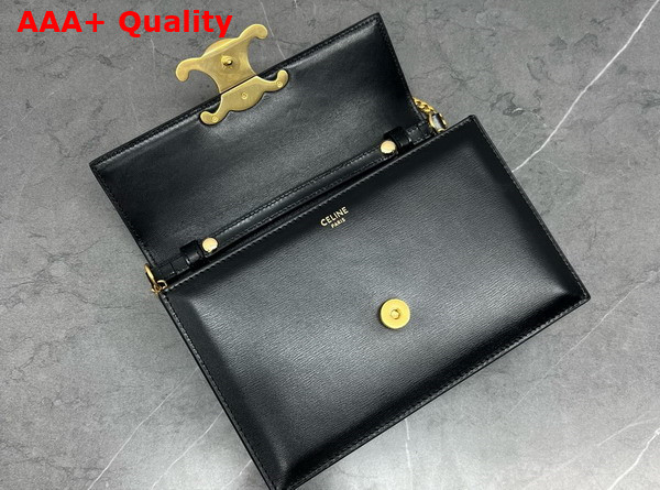 Celine Clutch Soir in Black Shiny Calfskin Replica