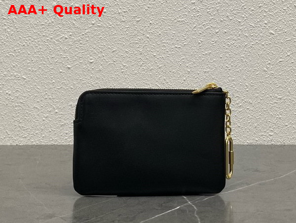 Celine Coin and Card Pouch Cuir Triomphe in Smooth Calfskin Black Replica
