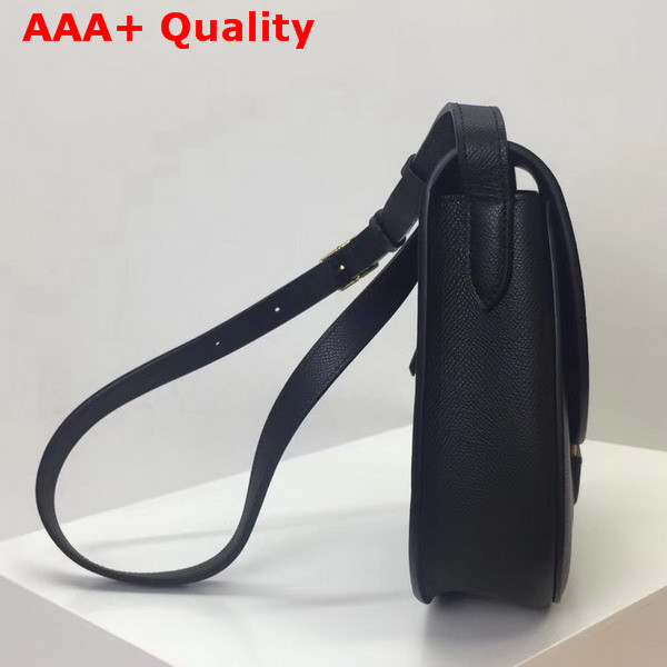 Celine Compact Trotteur Bag in Black Grained Calfskin Replica
