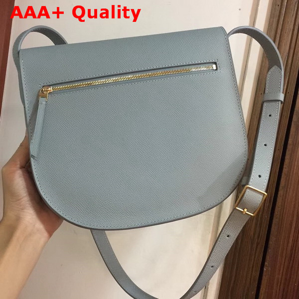 Celine Compact Trotteur Bag in Light Blue Grained Calfskin Replica