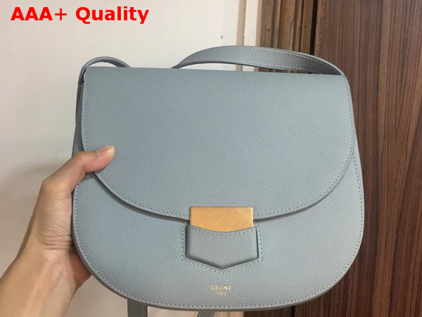 Celine Compact Trotteur Bag in Light Blue Grained Calfskin Replica