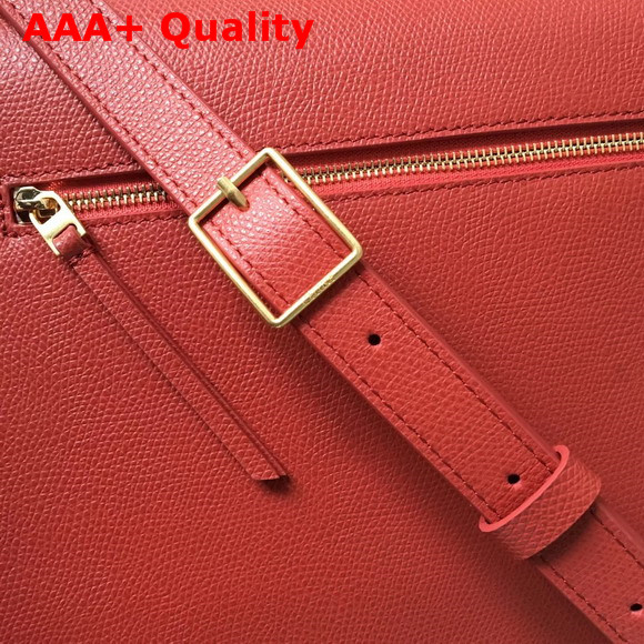 Celine Compact Trotteur Bag in Red Grained Calfskin Replica