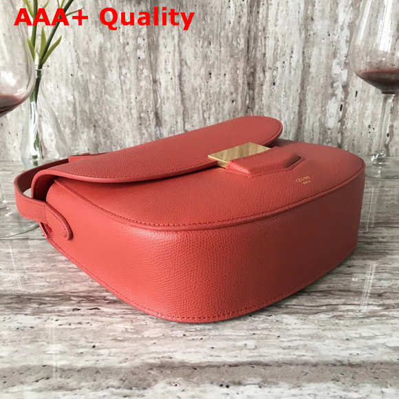 Celine Compact Trotteur Bag in Red Grained Calfskin Replica