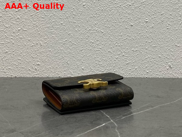 Celine Compact Wallet with Coin Triomphe in Triomphe Canvas Replica