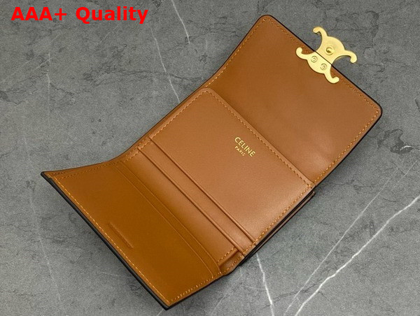 Celine Compact Wallet with Coin Triomphe in Triomphe Canvas Replica