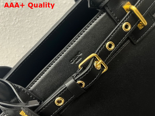 Celine Conti Bag in Black Natural Calfskin Replica