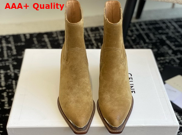 Celine Cruiser Boots Chelsea Boot in Havana Suede Calfskin Replica