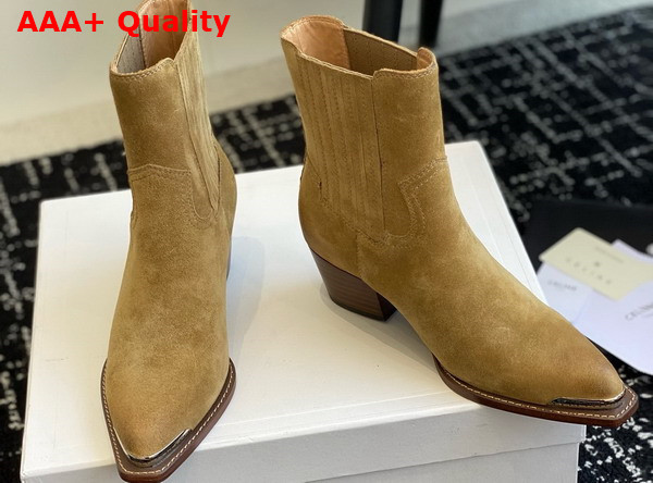 Celine Cruiser Boots Chelsea Boot in Havana Suede Calfskin Replica