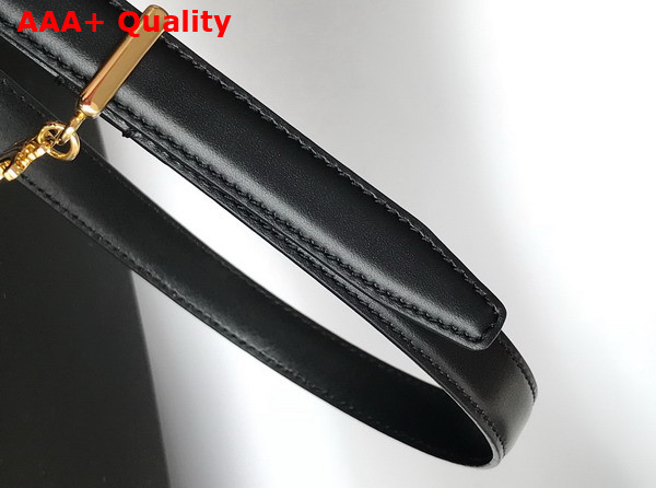 Celine Elegant Charm 1 Belt in Black Smooth Calfskin Replica