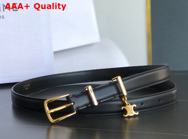 Celine Elegant Charm 1 Belt in Black Smooth Calfskin Replica
