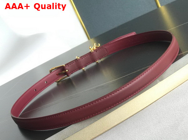 Celine Elegant Charm 1 Belt in Burgundy Smooth Calfskin Replica