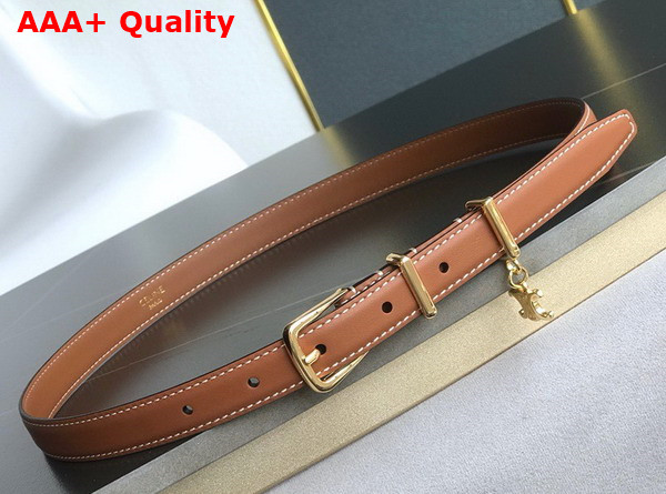 Celine Elegant Charm 1 Belt in Tan Smooth Calfskin Replica