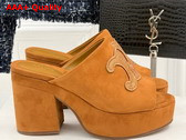 Celine Elena Mule in Brown Suede Calfskin Replica
