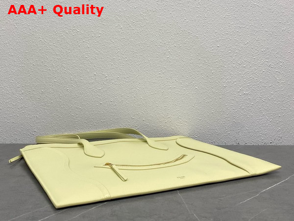 Celine Flat Cabas New Luggage in Citrus Glossy Calfskin Replica