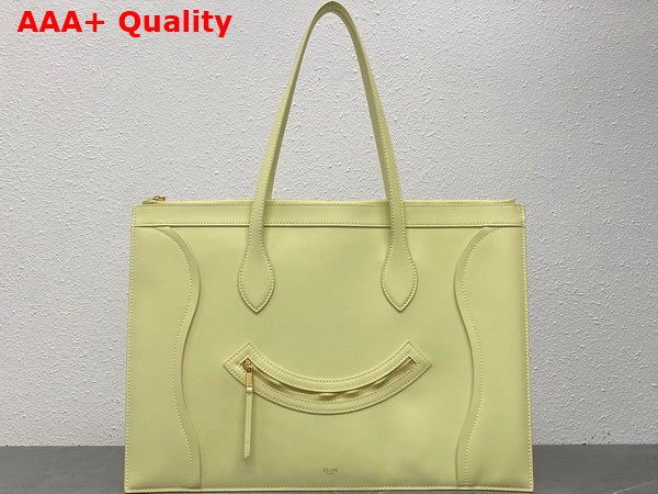 Celine Flat Cabas New Luggage in Citrus Glossy Calfskin Replica