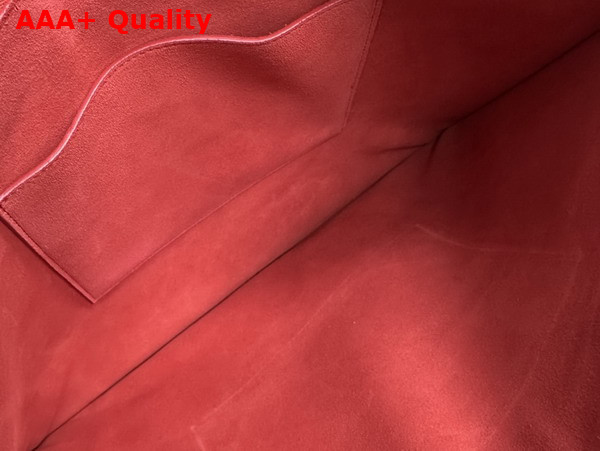 Celine Flat Cabas New Luggage in Ultra Red Glossy Calfskin Replica