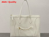 Celine Flat Cabas New Luggage in White Glossy Calfskin Replica