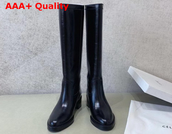 Celine Folco Boot in Black Calfskin Replica