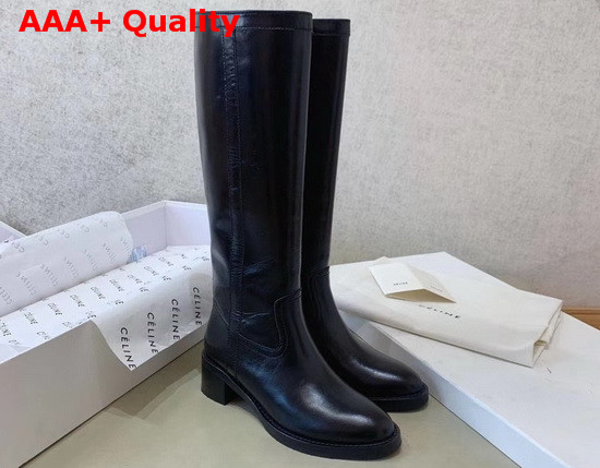 Celine Folco Boot in Black Calfskin Replica