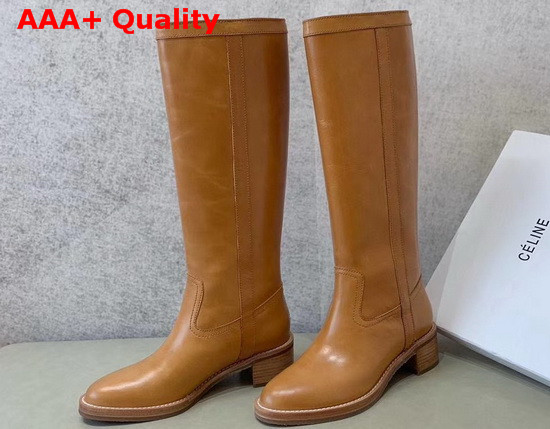 Celine Folco Boot in Toffee Calfskin Replica