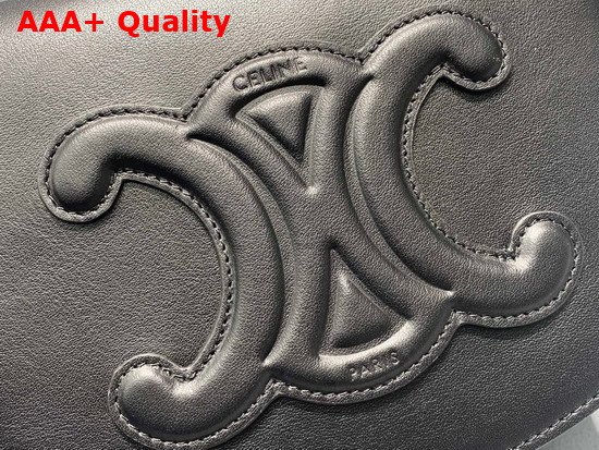 Celine Folco Cuir Triomphe in Smooth Calfskin Black Replica