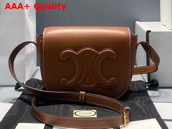 Celine Folco Cuir Triomphe in Smooth Calfskin Tan Replica