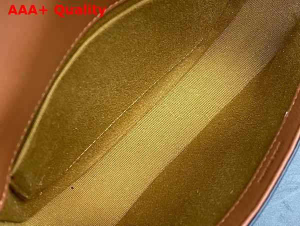 Celine Folco Shoulder Bag in Triomphe Canvas and Calfskin Tan Replica