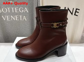 Celine Garance Triomphe Strap Boot in Oak Calfskin Replica