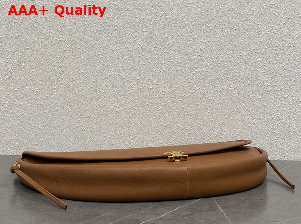 Celine Halfmoon Soft Triomphe Bag in Soft Tan Supple Shiny Lambskin Replica