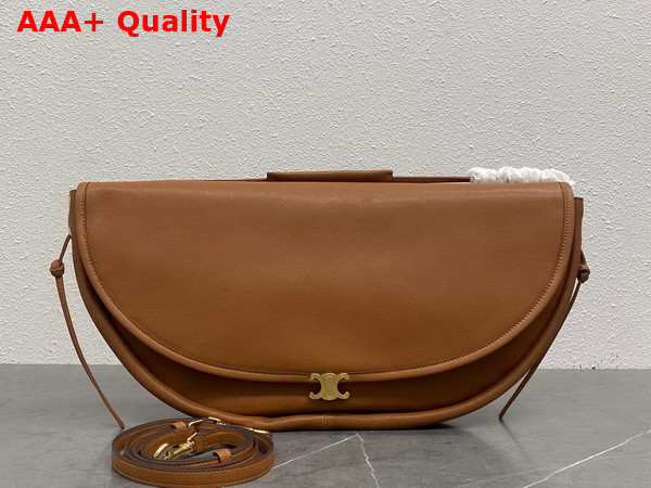 Celine Halfmoon Soft Triomphe Bag in Soft Tan Supple Shiny Lambskin Replica