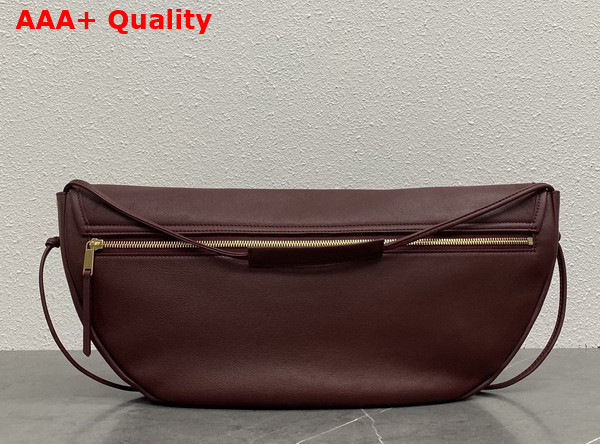 Celine Halfmoon Soft Triomphe Bag in Syrah Supple Shiny Lambskin Replica