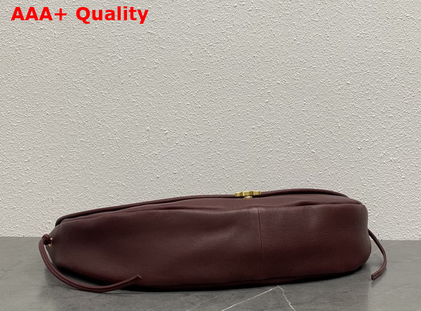 Celine Halfmoon Soft Triomphe Bag in Syrah Supple Shiny Lambskin Replica