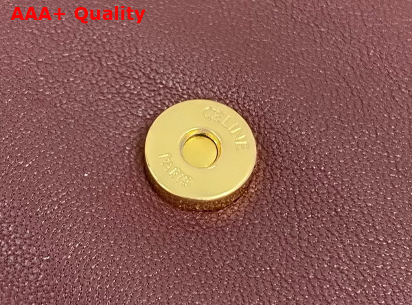 Celine Halfmoon Soft Triomphe Bag in Syrah Supple Shiny Lambskin Replica