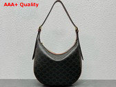Celine Heloise Bag in Triomphe Canvas and Calfskin Tan Replica