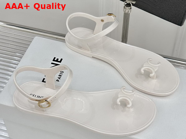 Celine Jelly Bay Sandal in Eco Certified PVC Chalk Replica