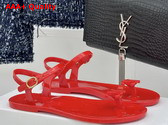 Celine Jelly Bay Sandal in Eco Certified PVC Ultra Red Replica