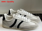 Celine Jogger Low Lace Up Sneaker in Calfskin and Suede Calfskin Optic White Grey Black Replica
