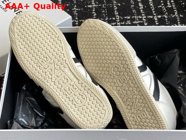Celine Jogger Low Lace Up Sneaker in Calfskin and Suede Calfskin Optic White Grey Black Replica