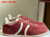 Celine Jogger Low Lace Up Sneaker with Triomphe in Suede Calfskin and Calfskin Pink Replica