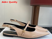 Celine Judy Flat Slingback in Blush Patent Calfskin Replica